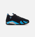 Air Jordan 14 Retro Grade School Lifestyle Shoe - Black/White/University Blue