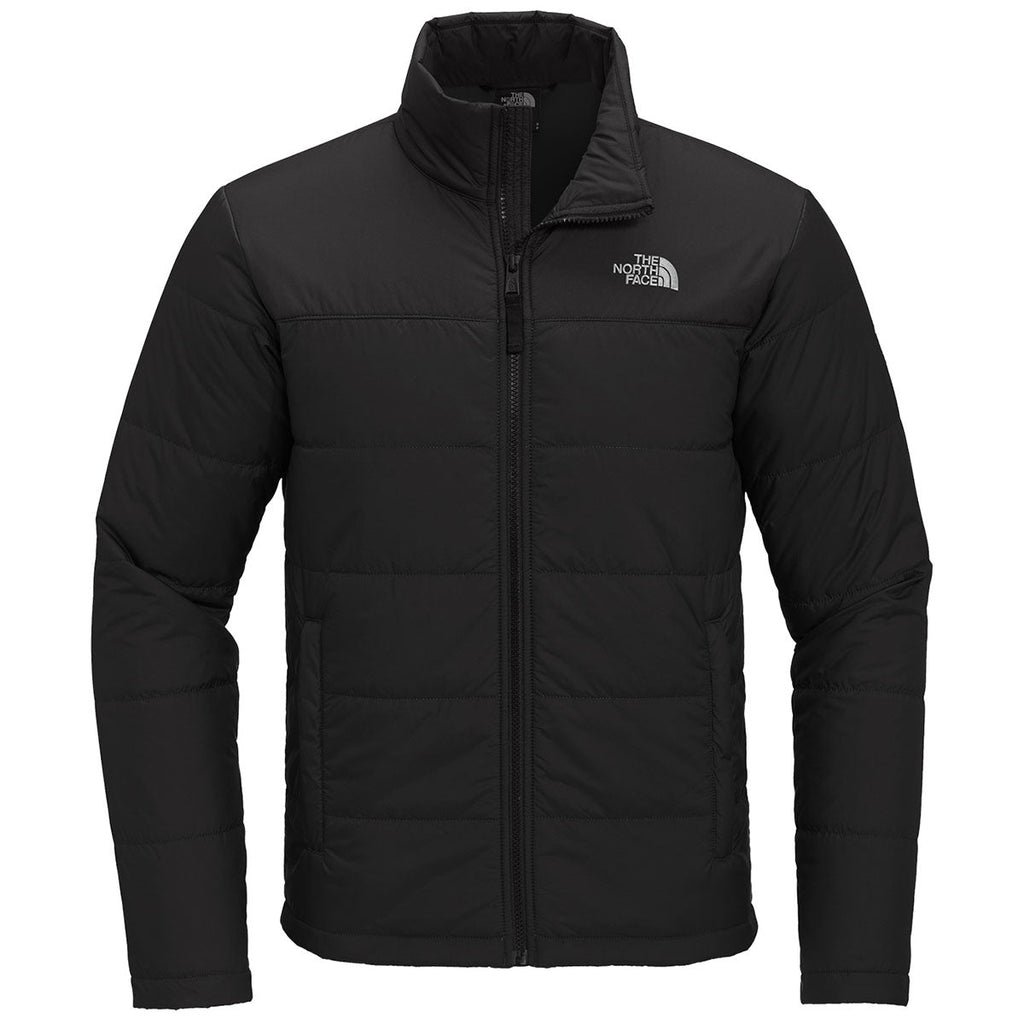 The North Face Black Horizontal-Quilt Stand Collar Jacket