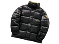 Moncler Black Glossy Stand Collar Quilted Puffer Jacket