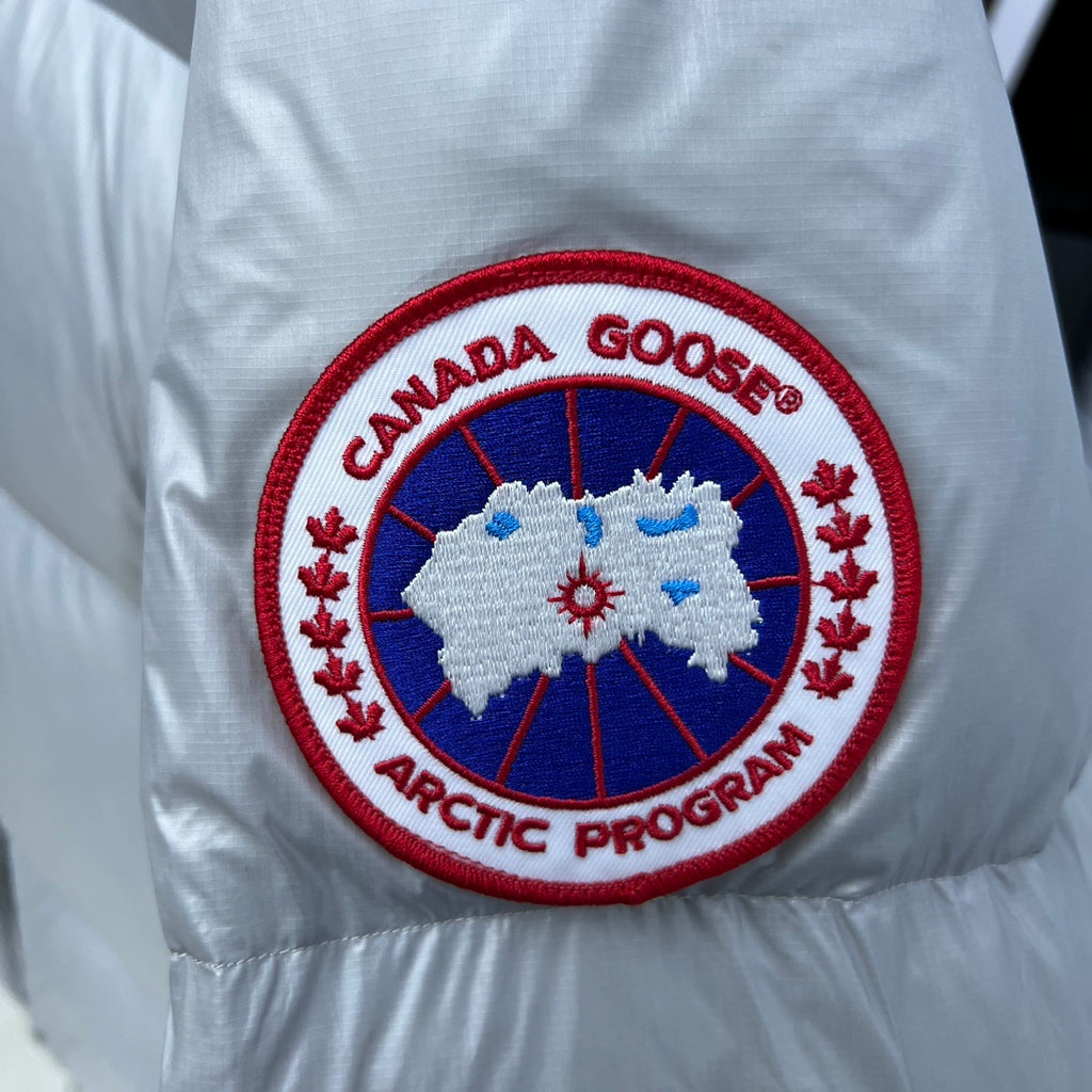 Canada Goose Silver Gray Hooded Quilted Puffer Jacket