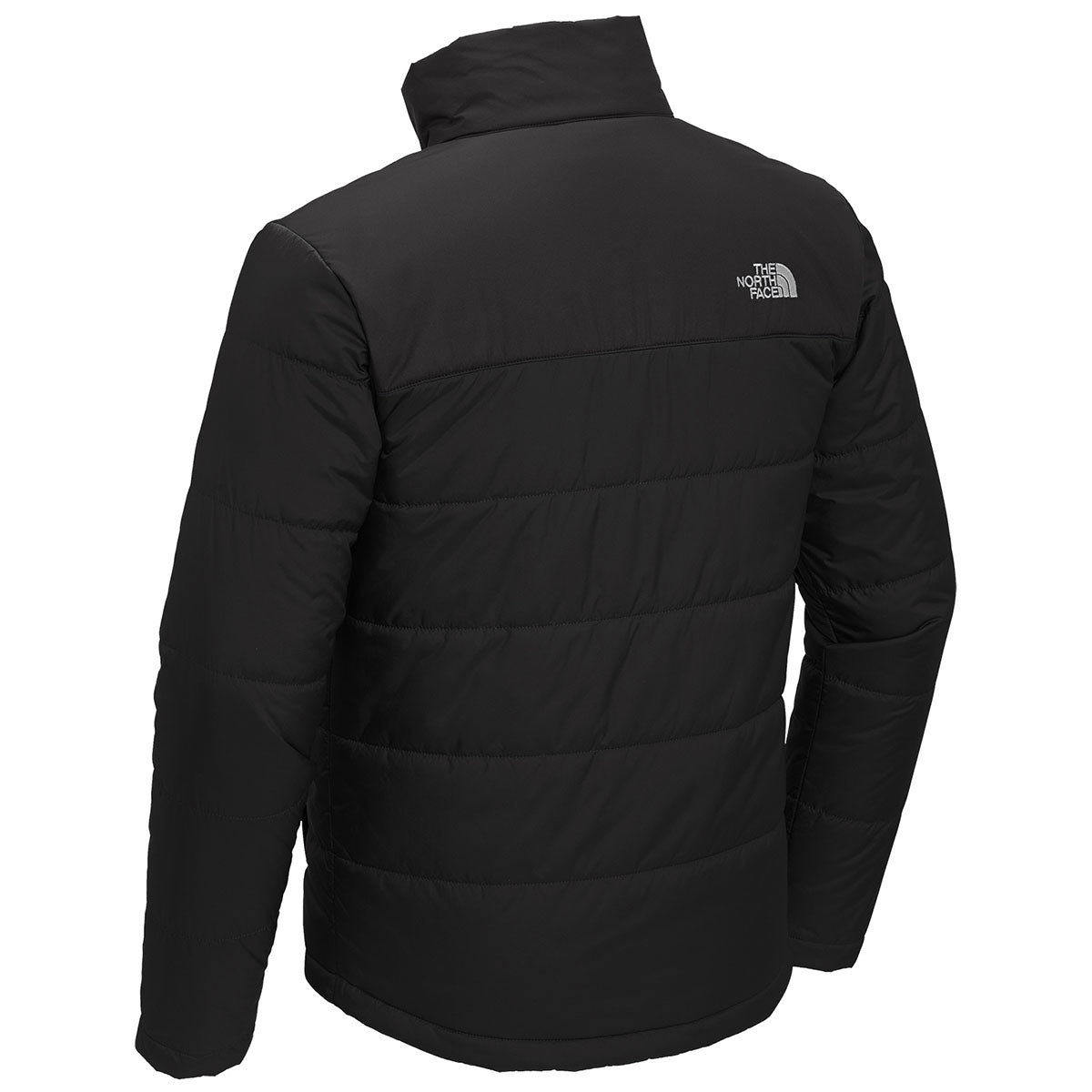 The North Face Black Horizontal-Quilt Stand Collar Jacket