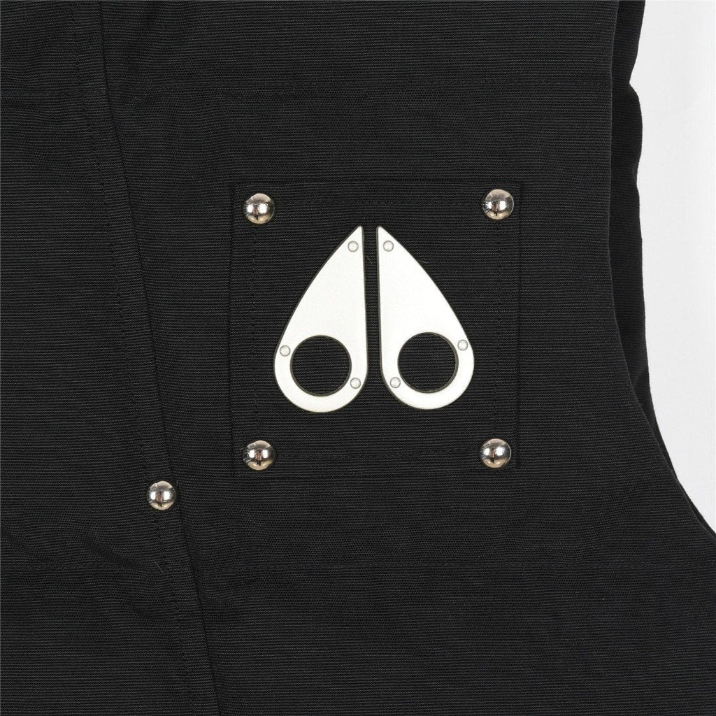 Moose Knuckles Black Stud Detail Stand Collar Puffer Vest