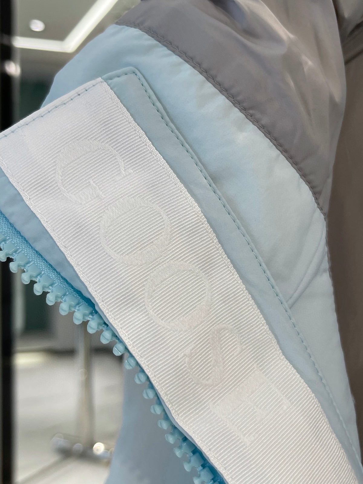 Canada Goose Ice Blue White Logo Quilted Puffer Vest