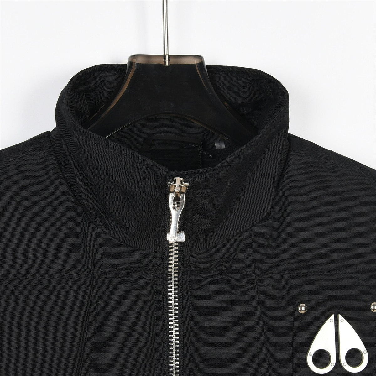 Moose Knuckles Black Stud Detail Stand Collar Puffer Vest