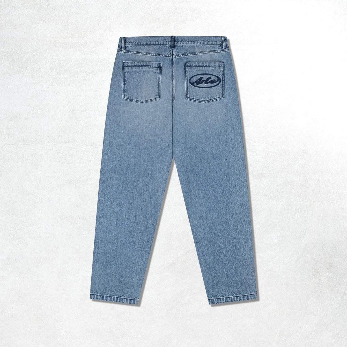 Arte Circle Logo Pocket Pants: Denim Bleach