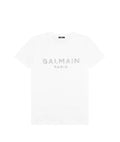 Balmain Foil T-Shirt Blanc/Argent