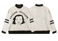 ERD “Aileen Wuornos” Portrait Jacquard Knit Sweater — Cream/Black