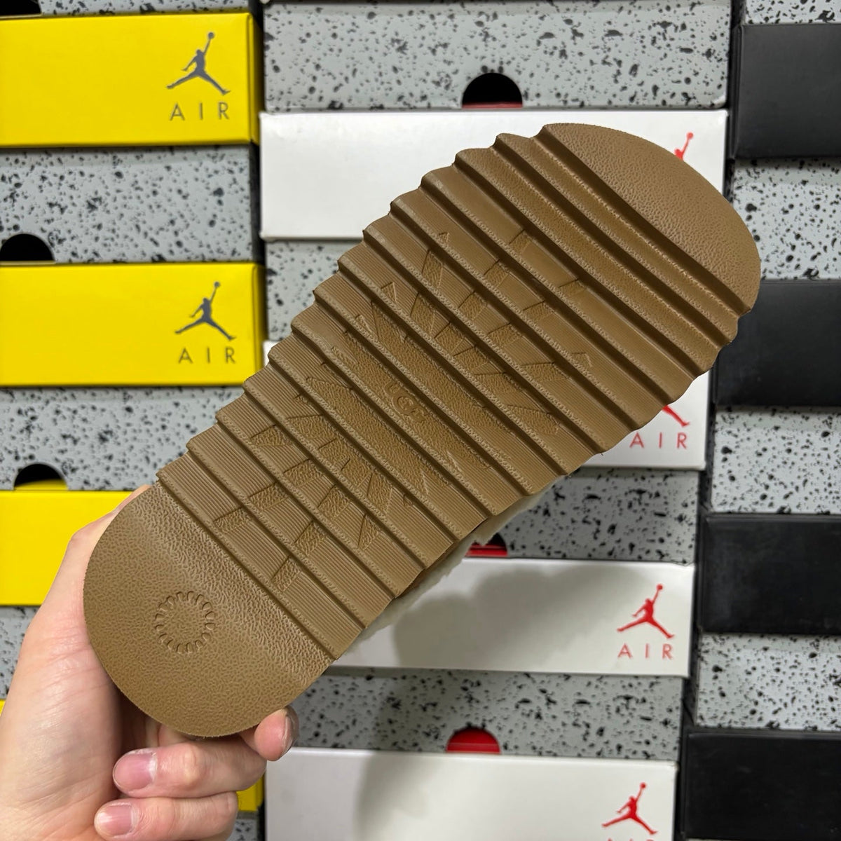 UGG Scufette Women's Shearling Platform Slide – Suede Slipper with Fluffy Shearling Strap, Shearling-Lined Footbed & Chunky Serrated Platform Sole in Chestnut