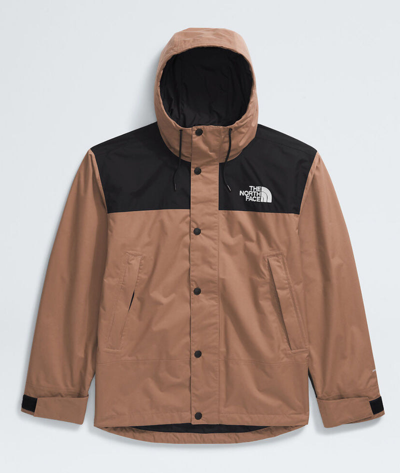 The North Face Tan Brown and Black Colorblock Hooded Jacket