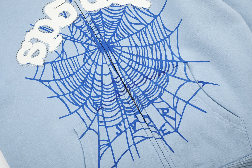 Sp5der Spiderweb Graphic Zip Hoodie