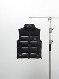 Moose Knuckles Black Mixed Finish Quilted Puffer Vest