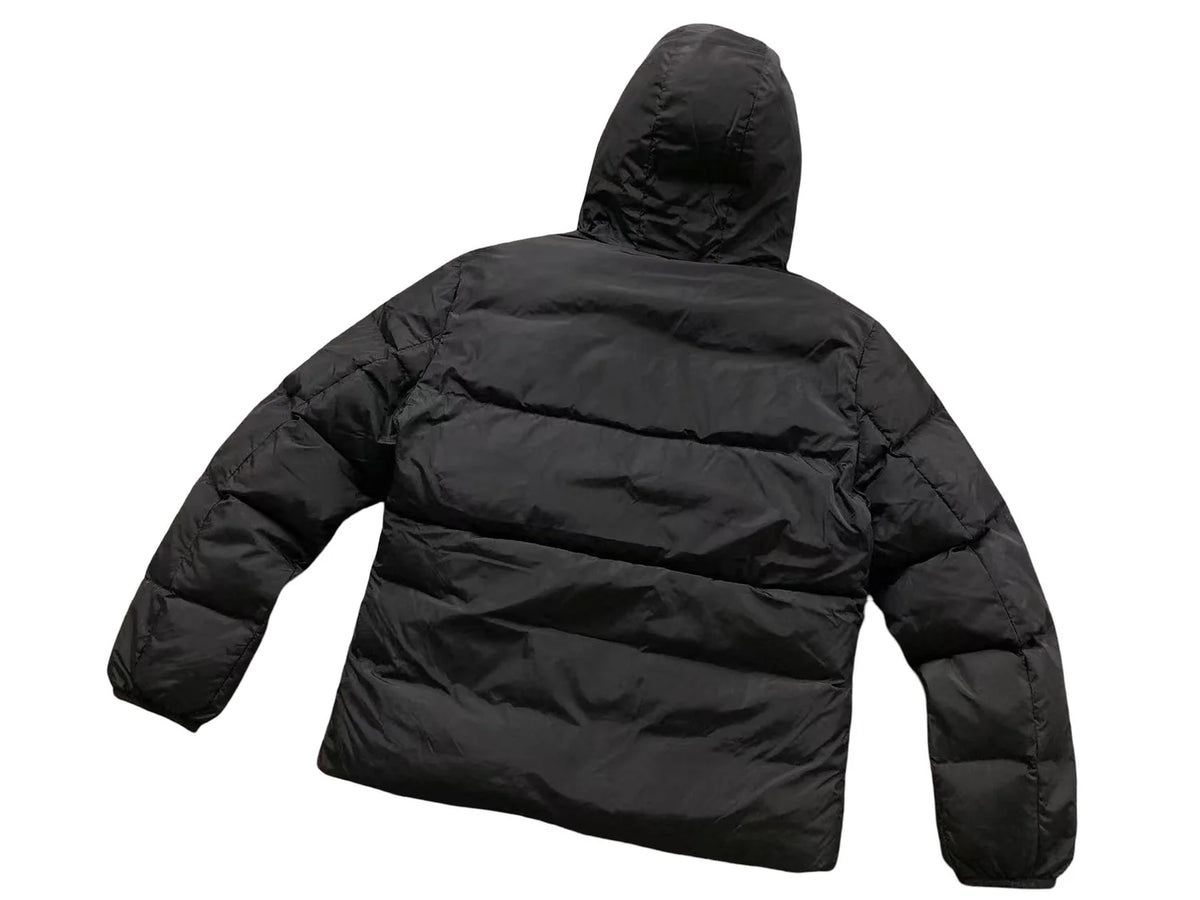 Moncler Black Logo Hood Quilted Puffer Jacket