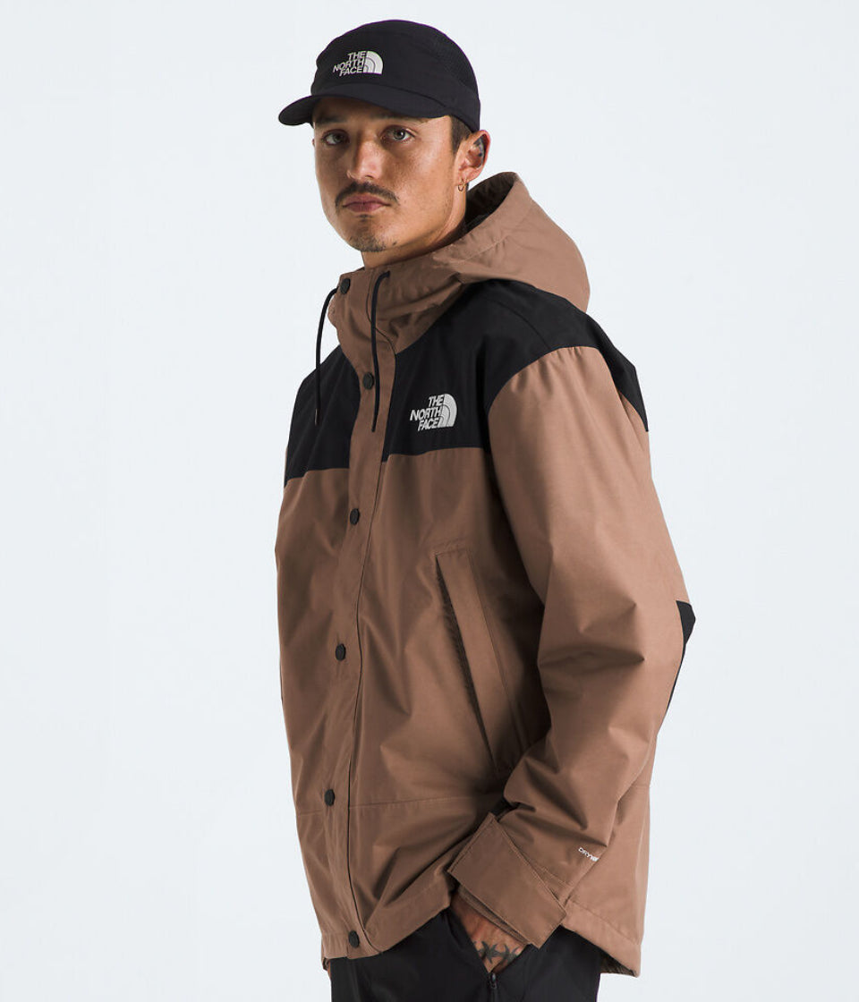 The North Face Tan Brown and Black Colorblock Hooded Jacket