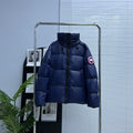 Canada Goose Navy Blue Hooded Quilted Puffer Jacket