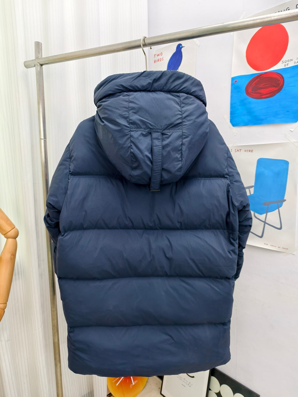 Canada Goose Navy Blue Hooded Wide-Quilt Puffer Jacket