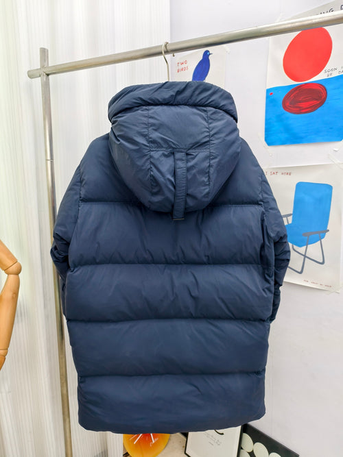 Canada Goose Navy Blue Hooded Wide-Quilt Puffer Jacket