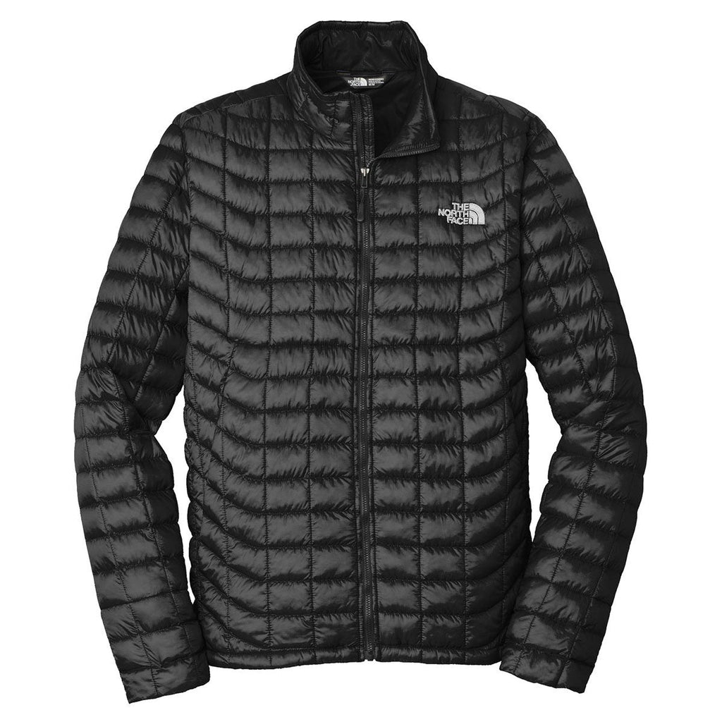 The North Face Black Grid-Quilted Stand Collar Jacket