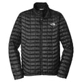 The North Face Black Grid-Quilted Stand Collar Jacket