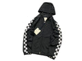 Moncler Black and White Geometric Sleeve Hooded Jacket
