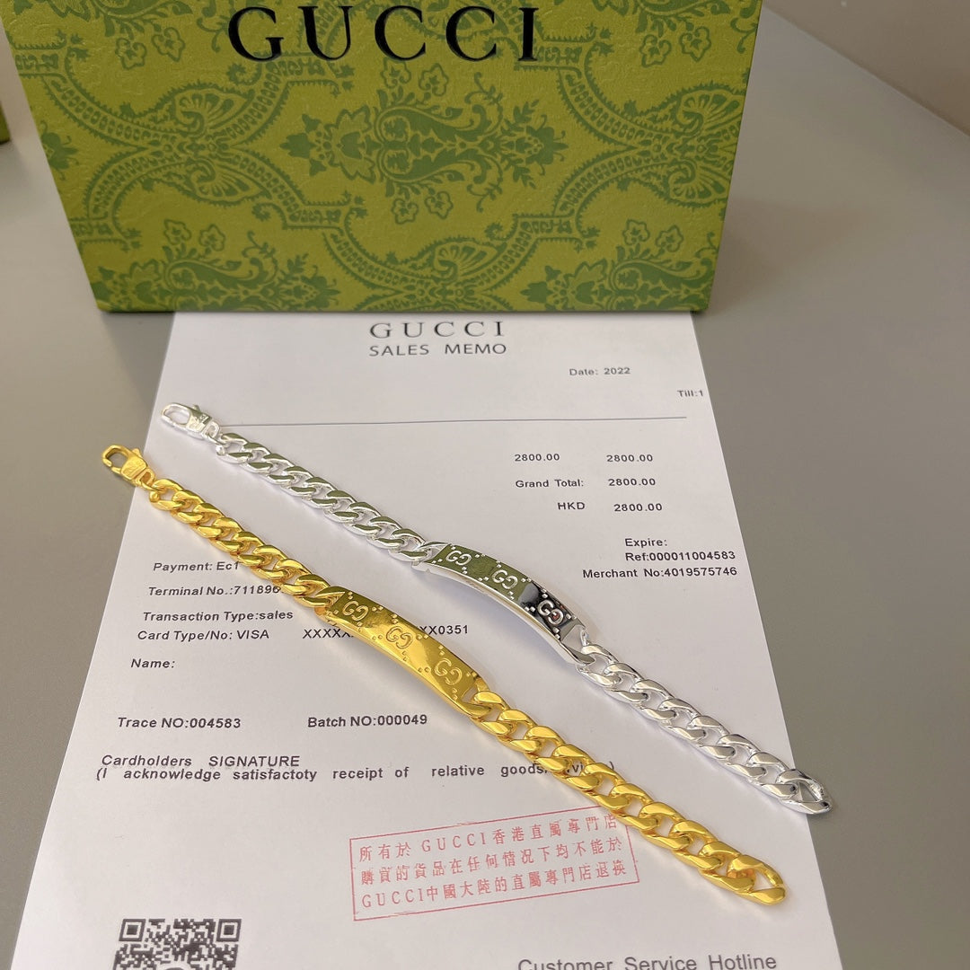 Gucci Double G Bracelet - Silver and Gold