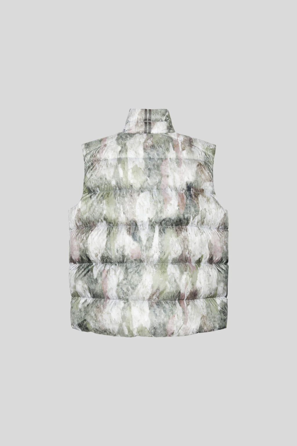 Canada Goose Sage Green and White Abstract Print Puffer Vest