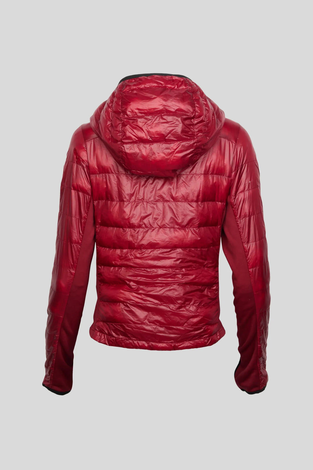 Canada Goose Red Glossy Hooded Quilted Puffer Jacket