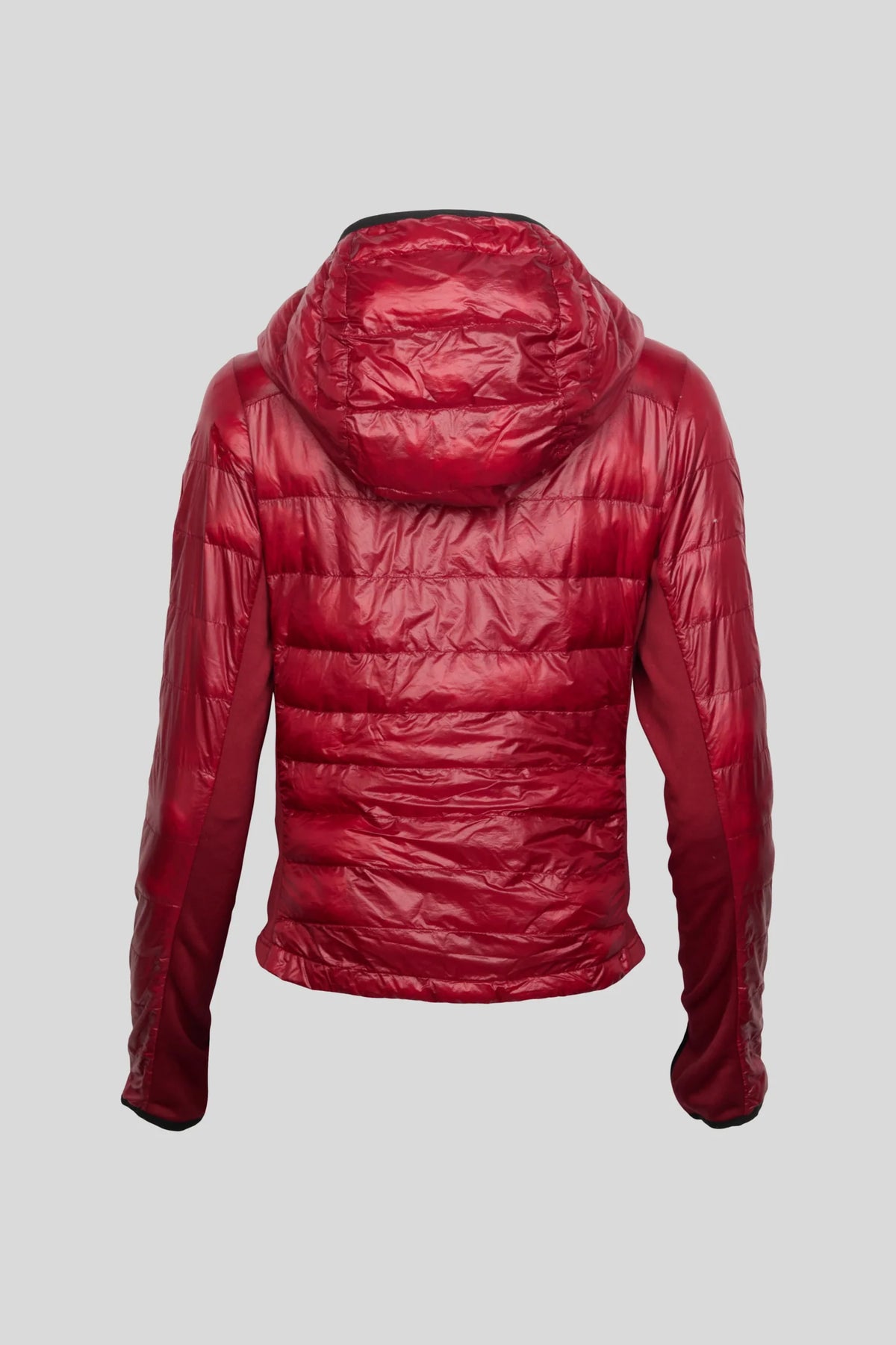 Canada Goose Red Glossy Hooded Quilted Puffer Jacket