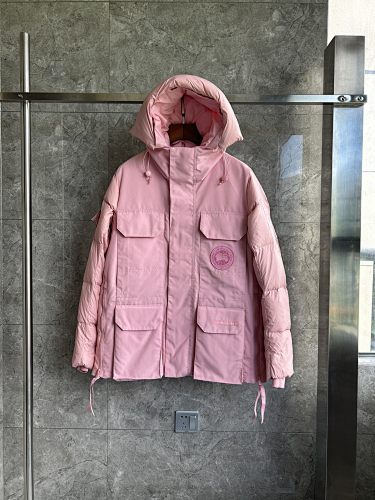 Canada Goose Dusty Pink Multi-Pocket Hooded Puffer Jacket
