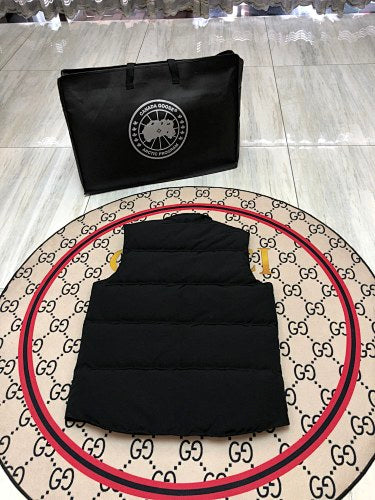 Canada Goose Black Logo Patch Quilted Puffer Vest