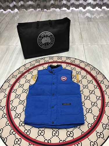 Canada Goose Royal Blue Logo Patch Quilted Puffer Vest