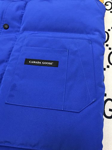 Canada Goose Royal Blue Logo Patch Quilted Puffer Vest