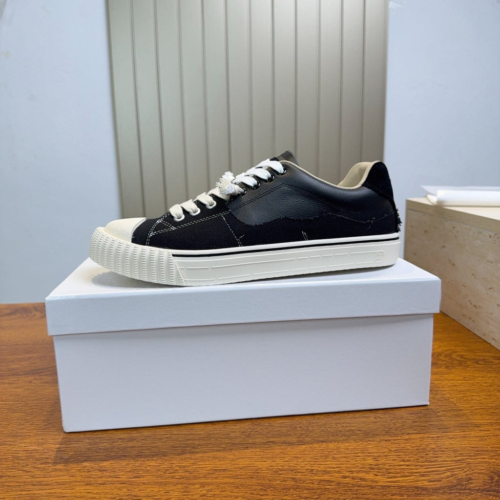 Maison Margiela Black and Off-White Low-Top Sneakers