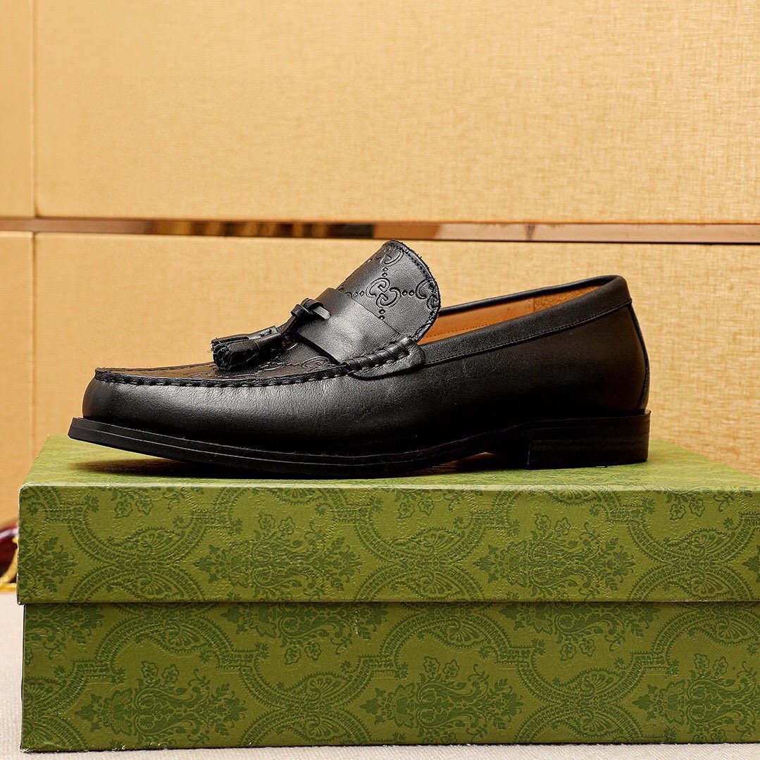 Gucci Black Tassel Loafers