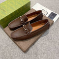 Gucci Brown Bit Loafers