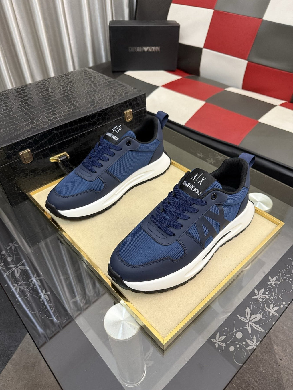 Armani Side-Graphic Casual Sneakers