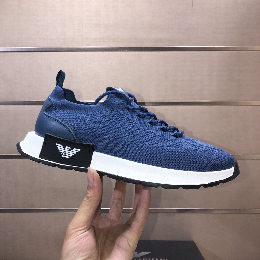 Giorgio Armani Men's Knit Lace-Up Sneakers
