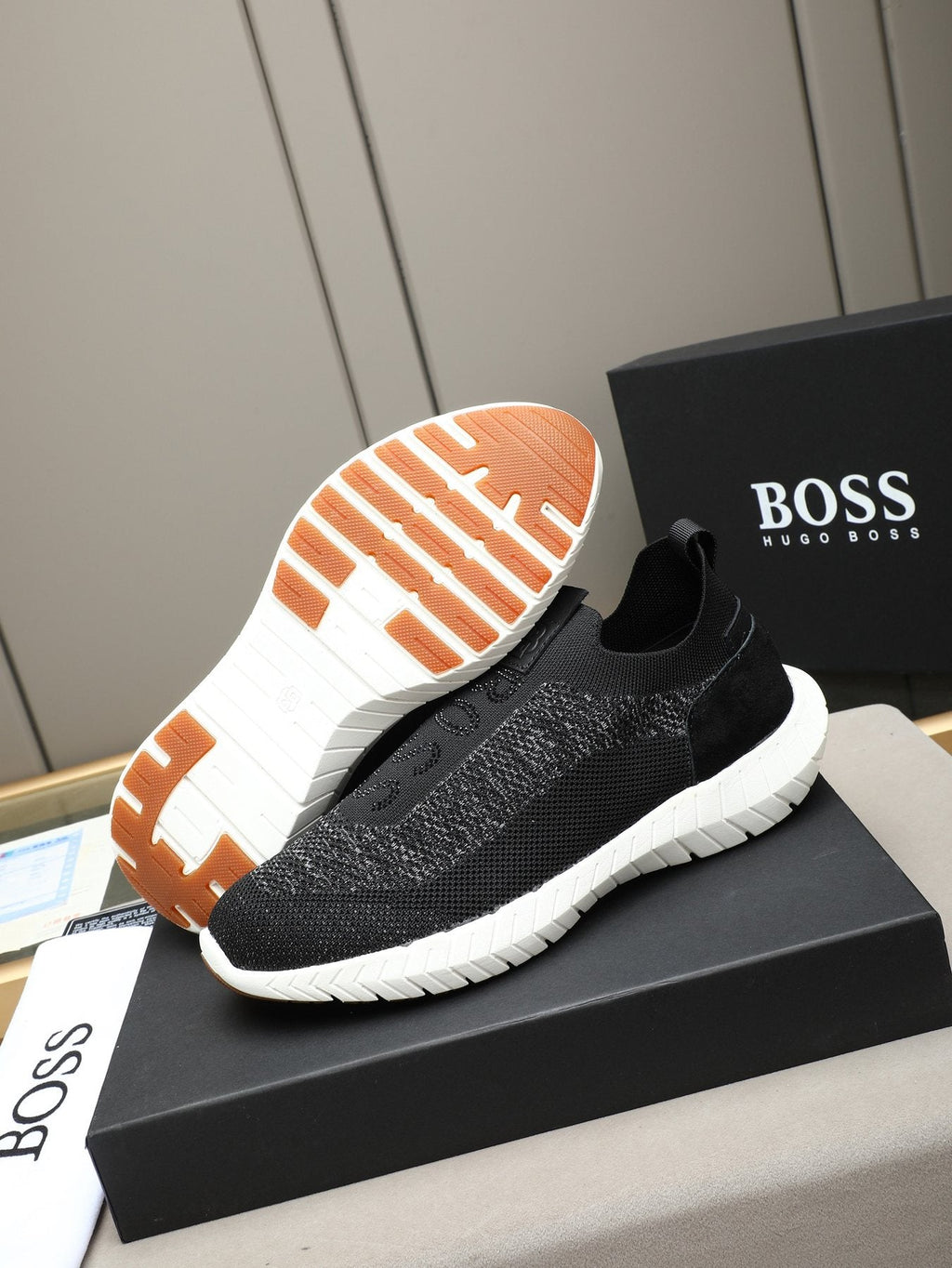 Hugo Boss Textured Slip-On Sneakers