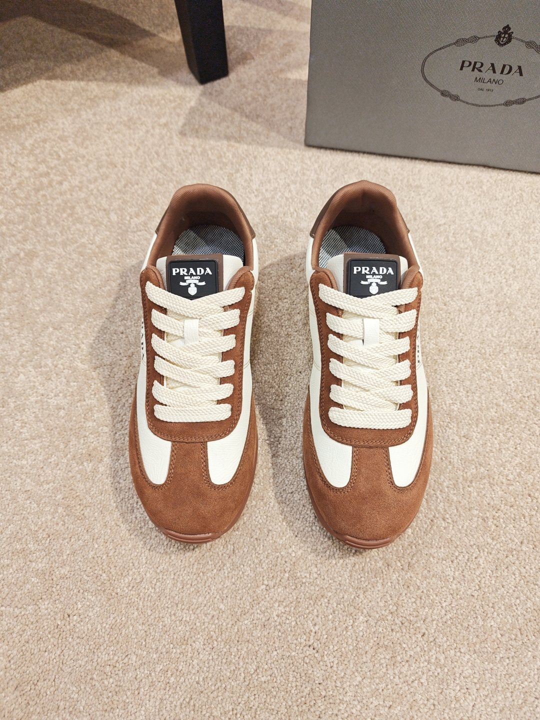 Prada Paneled Low-Top Sneakers