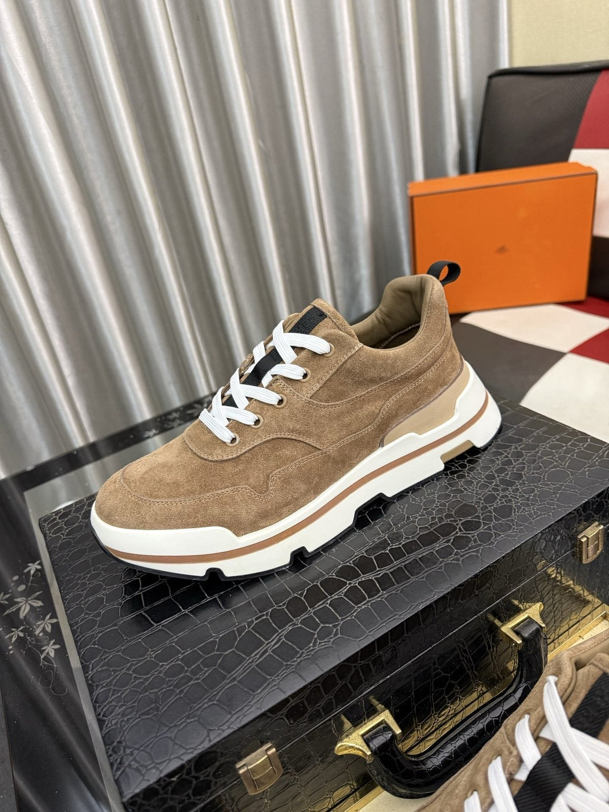 Hermès Layered-Sole Casual Sneakers
