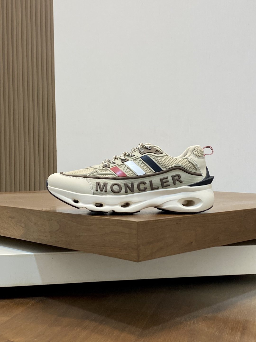 Moncler Men's Mesh Panel Sneakers - Rubber Side Inserts