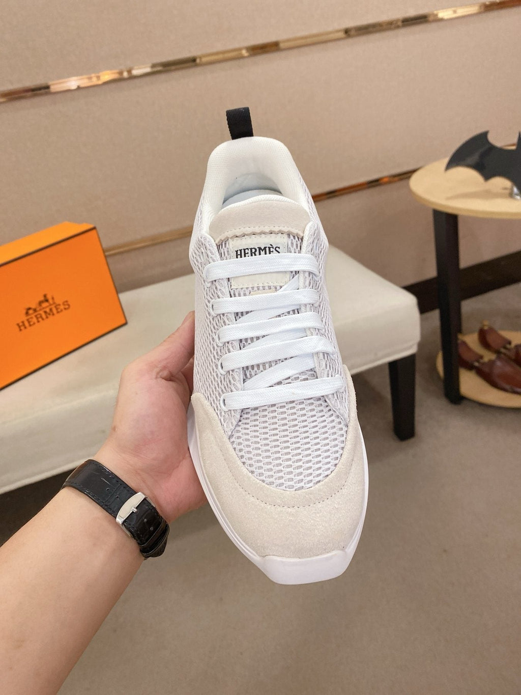 Hermès Mesh Low-Top Sneakers