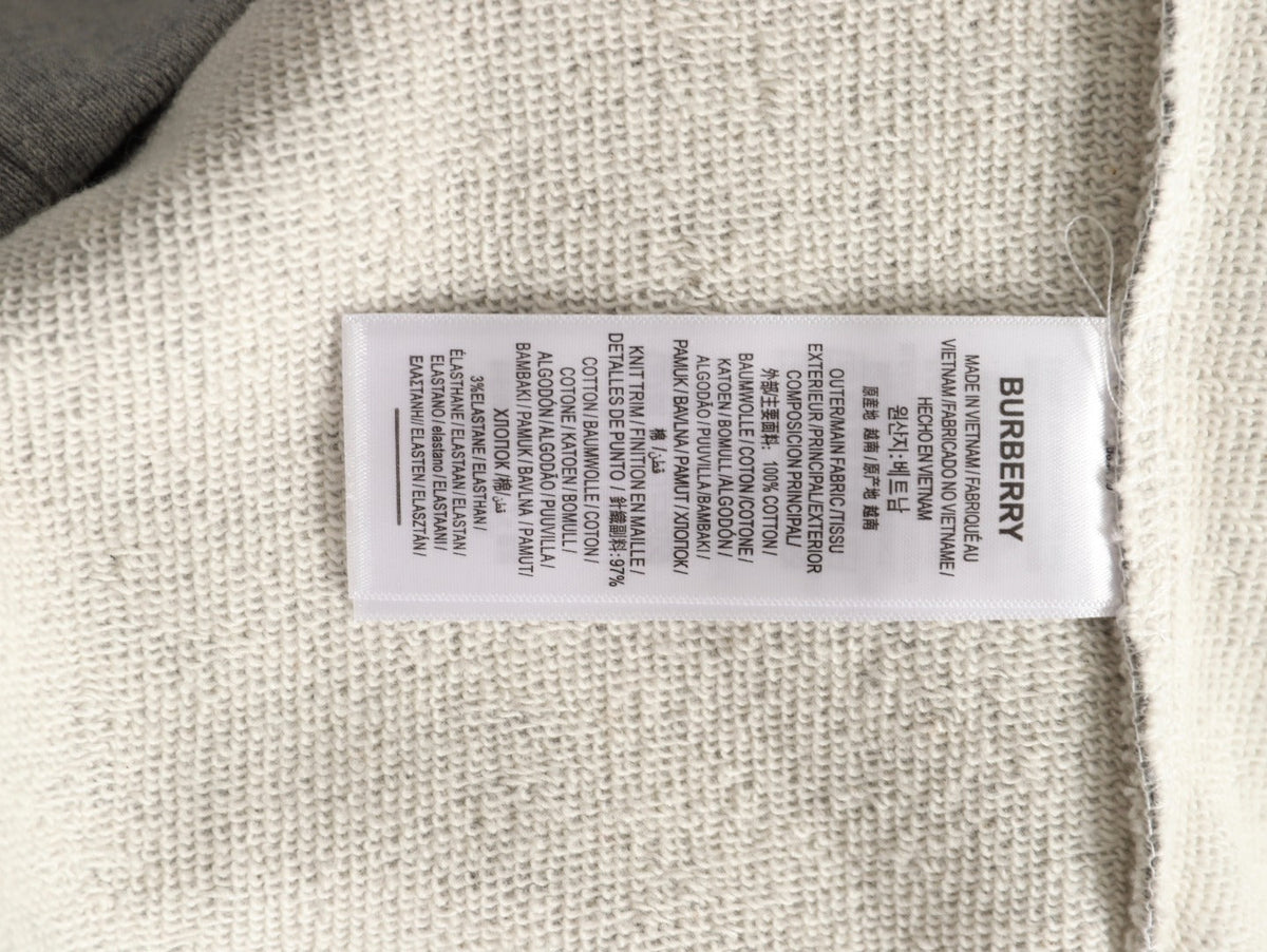 Burberry Check Tape Crewneck Sweatshirt - Gray